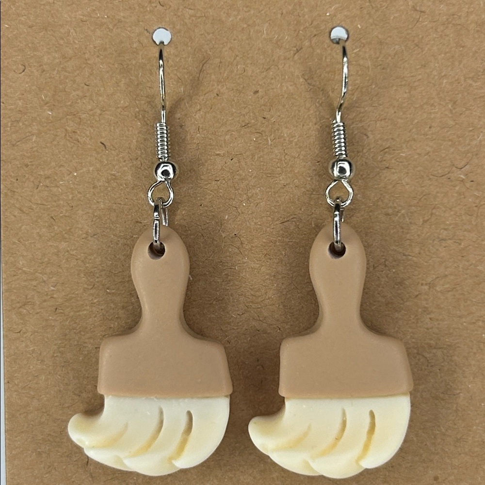 Acrylic Paint Brush Drop Earrings, Art Teachers  Fashion Jewelry